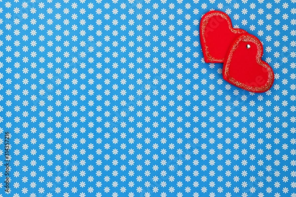 Obraz Greeting card with two hearts