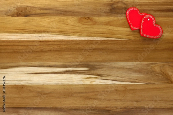 Obraz Greeting card with two hearts