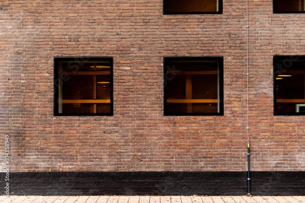 Fototapeta square windows in the wall