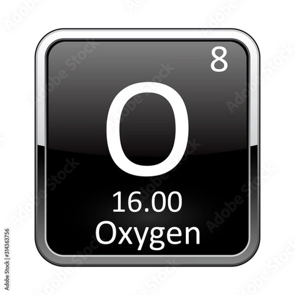 Obraz The periodic table element Oxygen. Vector illustration