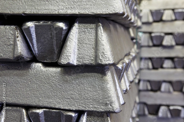Obraz zapasy buforowe prętów aluminiowych
