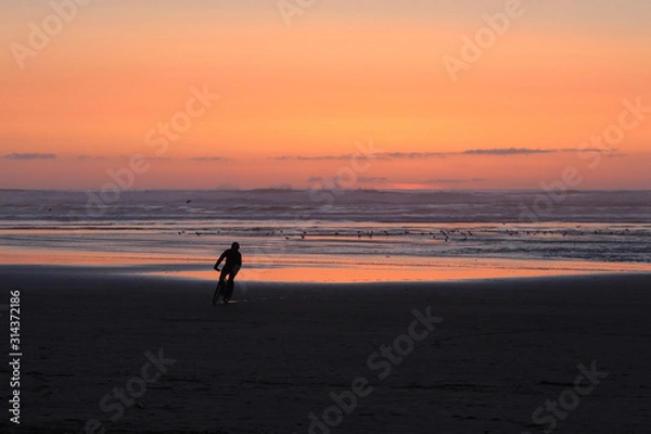 Obraz cyclist silouhette