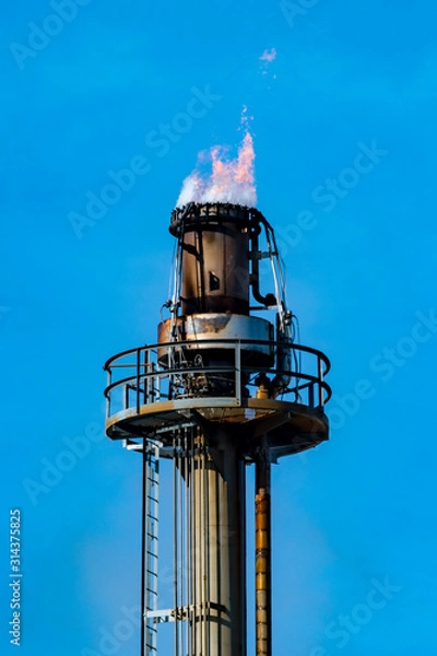 Obraz Gas burn off tower I