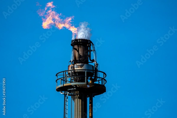 Obraz Gas burn off tower
