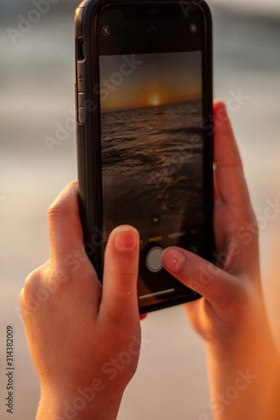 Obraz woman using digital tablet