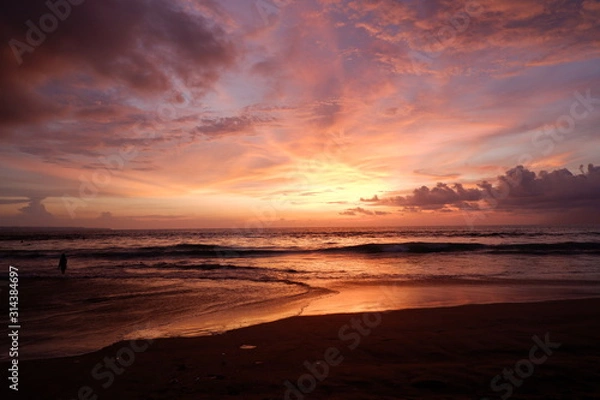 Fototapeta sunset on the beach
