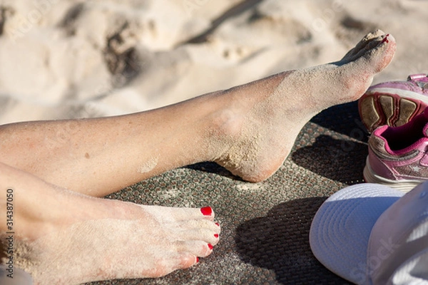 Obraz feet on the beach