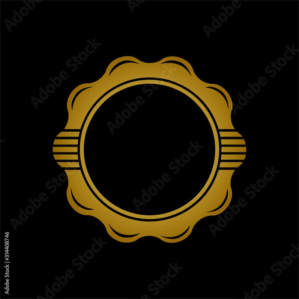 Fototapeta Emblem flat color vector logo template