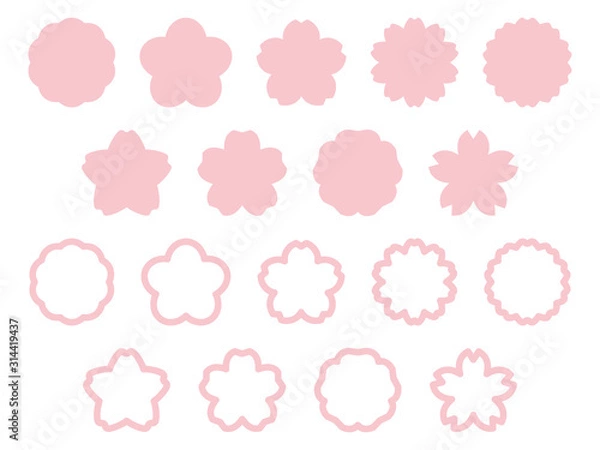 Fototapeta フレーム＿桜＿セット