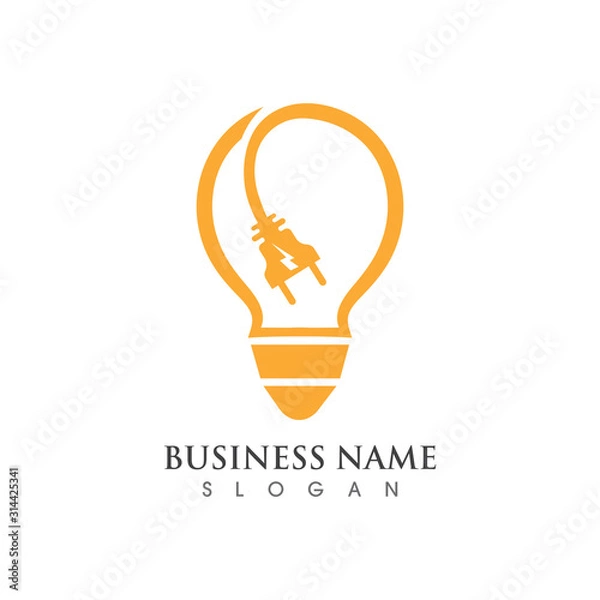 Obraz Light bulb creative Logo symbol vector template design