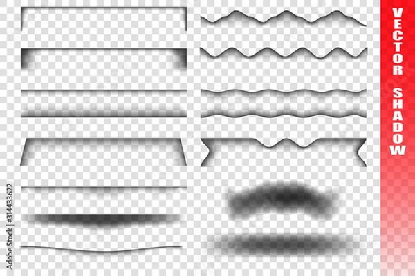 Fototapeta transparent overlay shadows. 