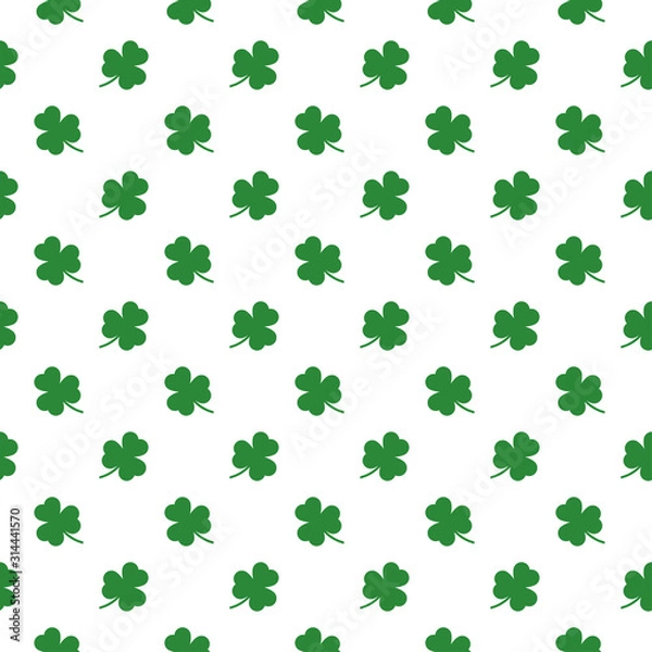 Fototapeta shamrocks leaf seamless pattern background