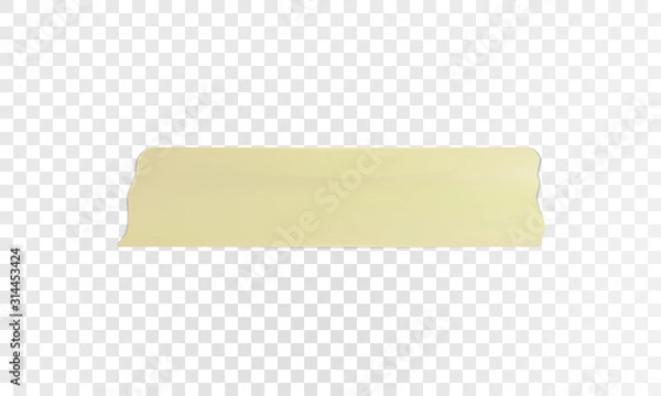 Fototapeta Vector adhesive tape stucky on transparent background.