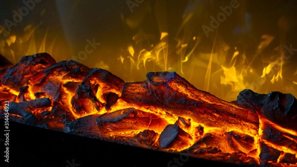 Obraz Electric firplace, interior design