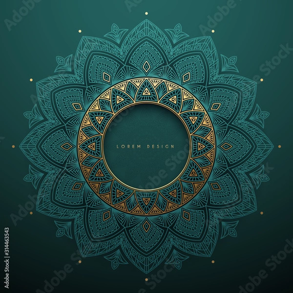 Obraz Elegant ornamental round decoration template background