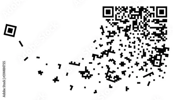 Obraz vector broken qr code