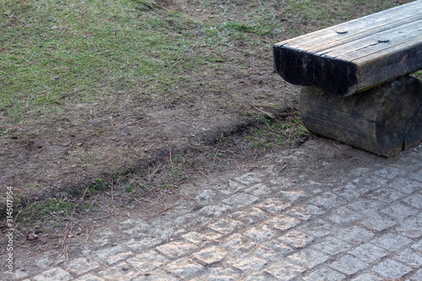 Fototapeta 公園のベンチ