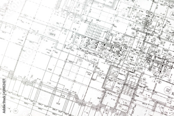 Obraz background of architectural drawing