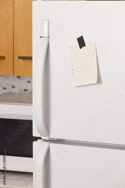 Obraz Note on refrigerator door