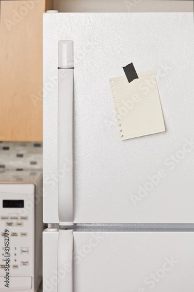 Obraz Note on refrigerator door