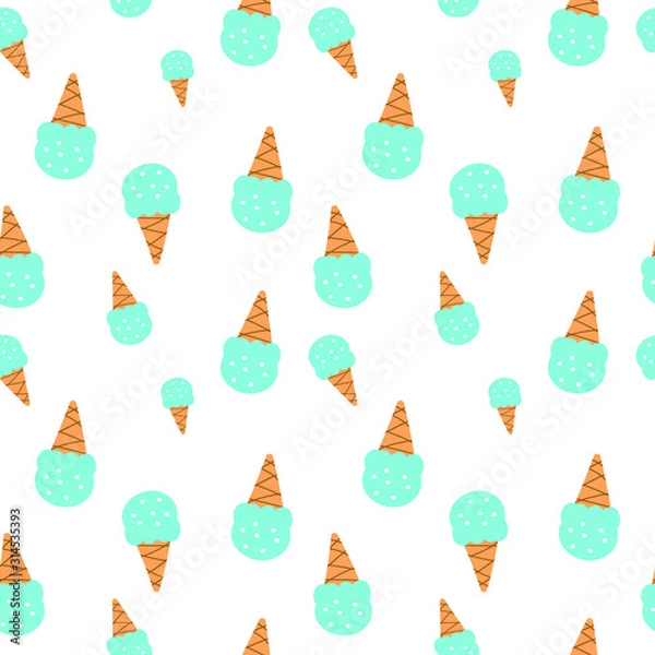 Fototapeta  ice cream seamless pattern