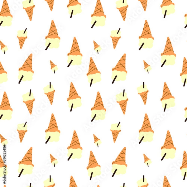 Fototapeta  ice cream seamless pattern
