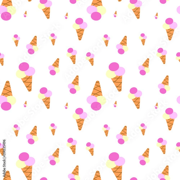 Fototapeta  ice cream seamless pattern