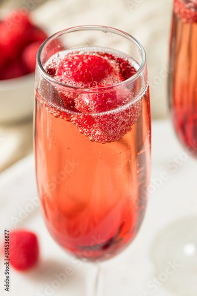 Fototapeta Refreshing Alcoholic Kir Royale