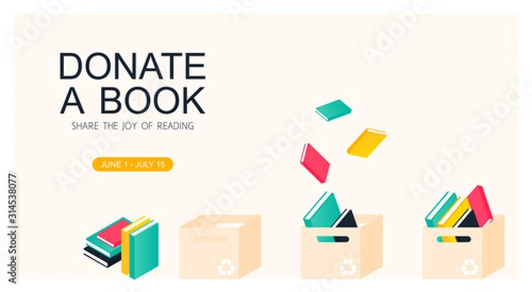 Obraz Donation box with books