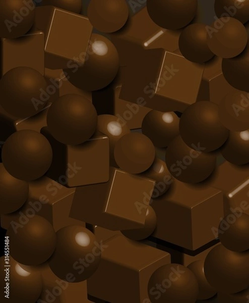 Obraz Chocolate background illustration
