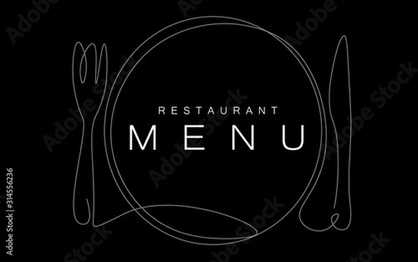 Obraz Restaurant menu design, vector illustration