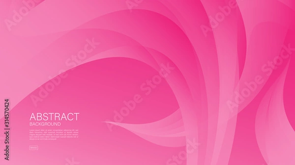Fototapeta Pink abstract background, wave graphic, Geometric vector, beauty texture, Valentine's day background, cover design, book cover, annual report cover, brochure cover, banner, flyer template, web banner