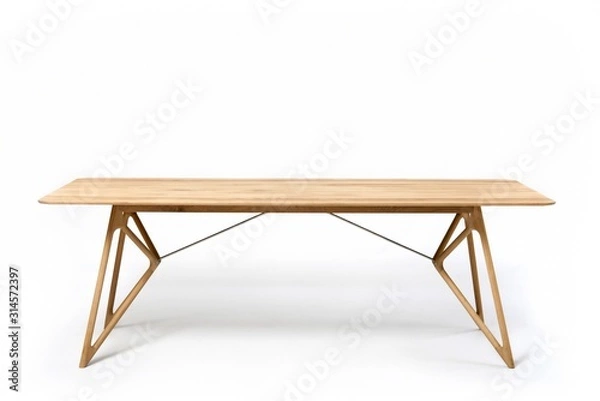 Obraz Wooden table isolated on white background