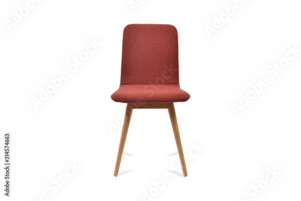 Obraz Maroon chair isolated on white background