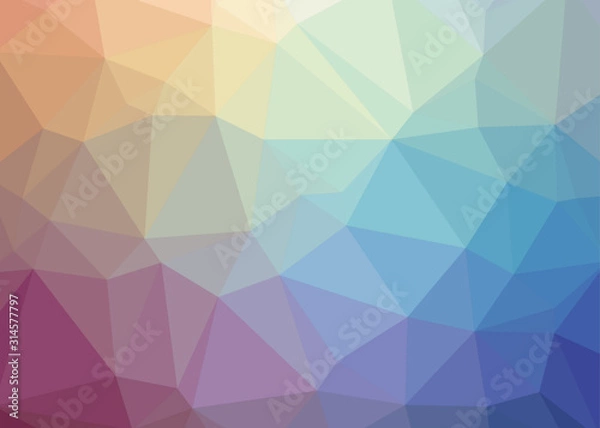 Fototapeta Abstract Trianglify gradient Generative Art background illustration