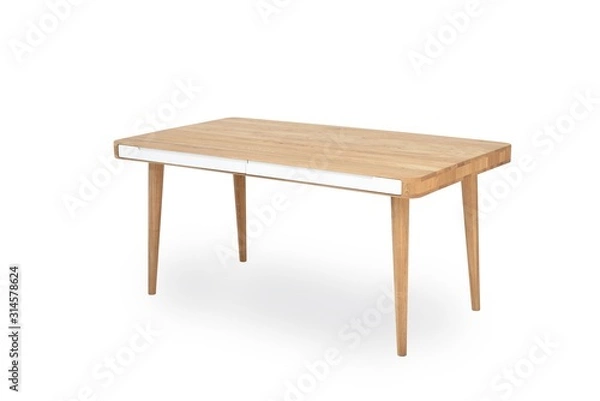 Obraz Dining table isolated on white background