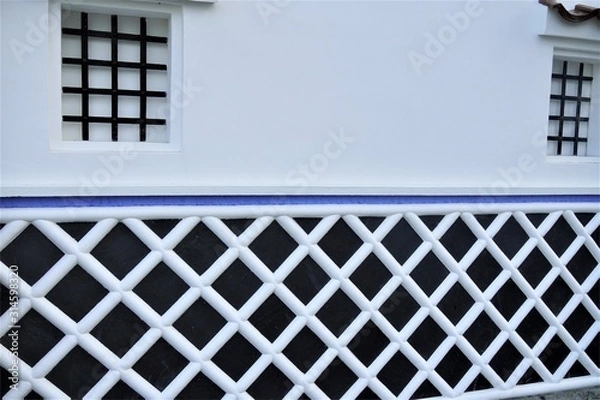 Obraz 西条　酒蔵通りのなまこ壁