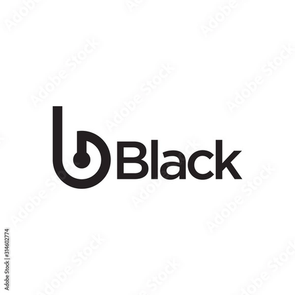 Fototapeta B letter logo design template