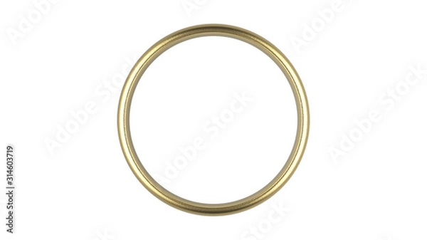 Fototapeta 3d rendering abstract luxury golden ring on white background