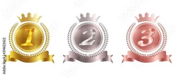 Fototapeta メダル　金　王冠　アイコン