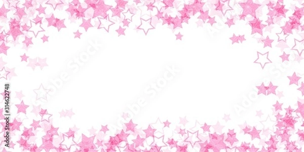 Fototapeta 星　春　ピンク　背景