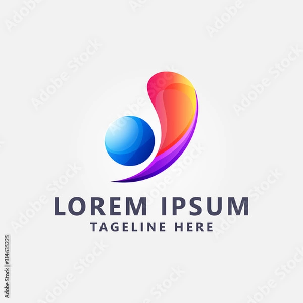 Fototapeta Premium Abstract Colorful logo design Vector