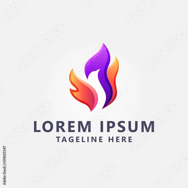 Fototapeta Premium Colorful Eagle  logo design Vector