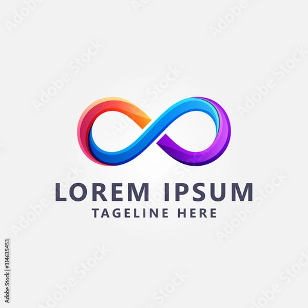 Obraz Premium Colorful Infinity logo design Vector