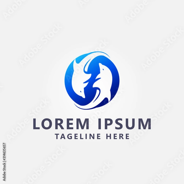 Obraz Premium Sea World logo design Vector