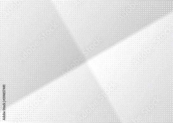 Fototapeta Abstract halftone dotted background. Transparency grunge rectangle pattern, square, shadow.  Gray modern optical pop art texture for posters, site, business card, cover, label mock-up, vintage sticker