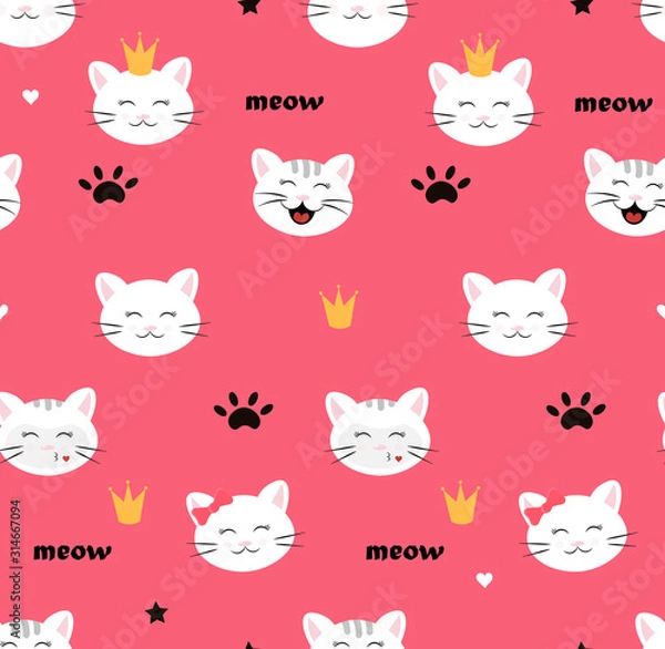 Fototapeta set of cats