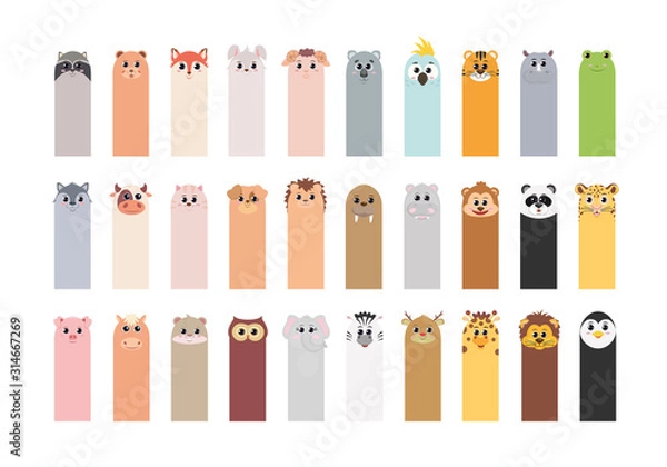 Obraz set of vector batteries