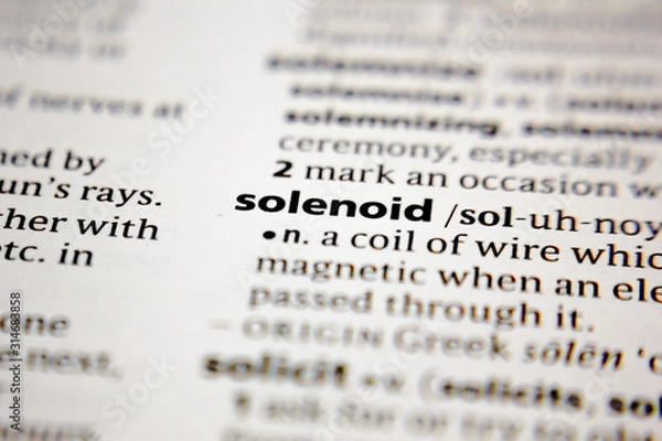 Obraz Word or phrase solenoid in a dictionary.