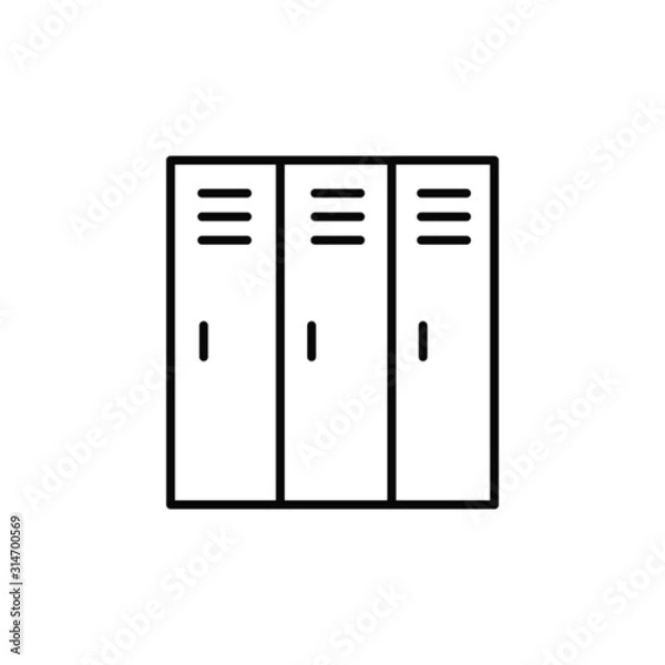 Fototapeta school locker vector isolated icon